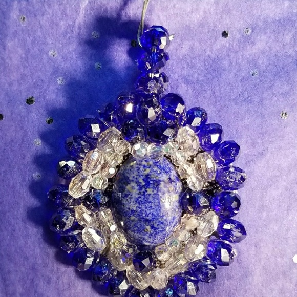 #0204 "Royal Blue Danube" Gemstone Pendant - Picture 3 of 3